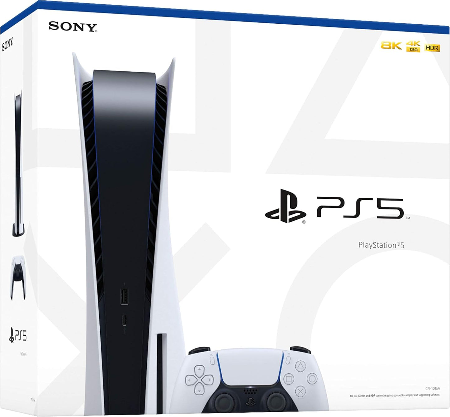 Playstation 5 Disc Version PS5 Console - 4K-TV Gaming, 16GB GDDR6 RAM, 8K Output, WiFi 6. Ultra.-.High Speed 825.GB SSD.- U Deal (Renewed)