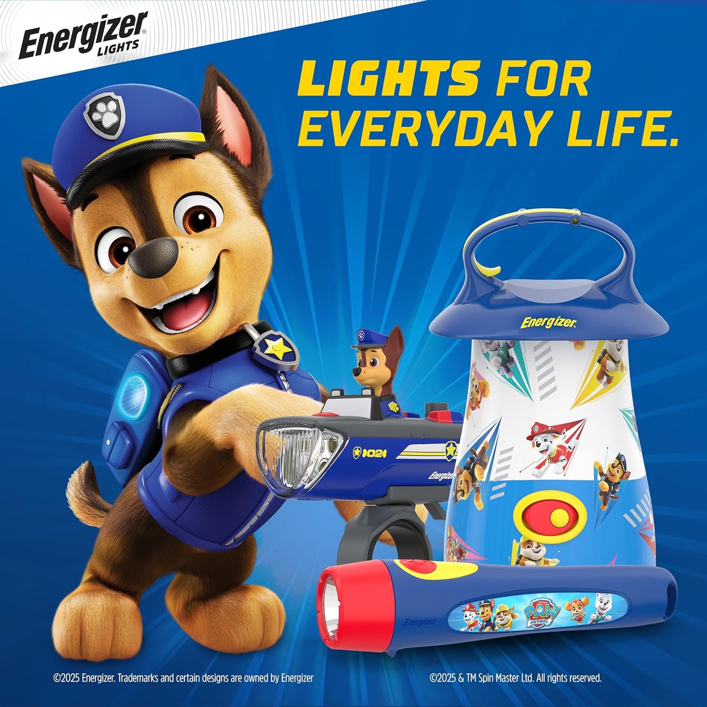 Energizer PAW Patrol Flashlights (2-Pack), Paw Patrol Toys for Boys and Girls, Great Lightweight LED Flashlights for Kids (Batteries Included)
