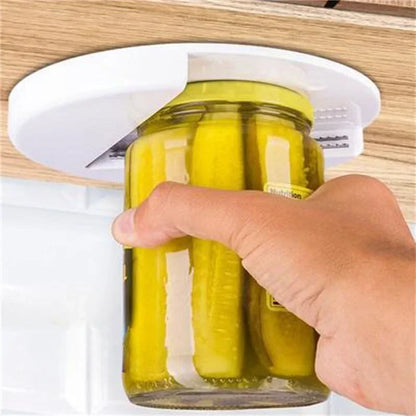 1pcs Multifunction Can Opener Cabinet Under Jar Opening Tool Professional Bottle Quick Remover Kitchen Accessories