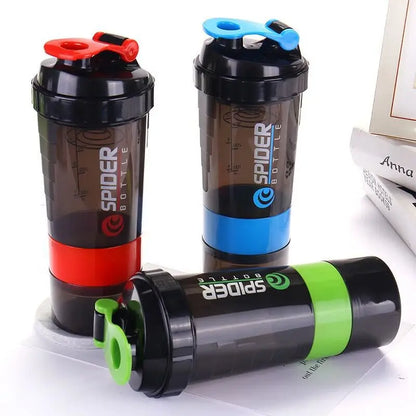 3 Layers Shaker Protein Bottle Powder Shake Cup Large Capacity Water Bottle Mixing Cup Body Building Exercise Mixing Bottle