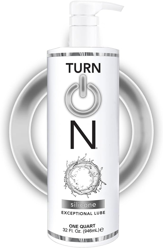 Turn On Silicone-Based Premium Personal Lubricant | Long Lasting Performance, Ultra Slick & Silky Smooth, Condom Safe Lube for Men, Women, and Couples, 32 fl oz