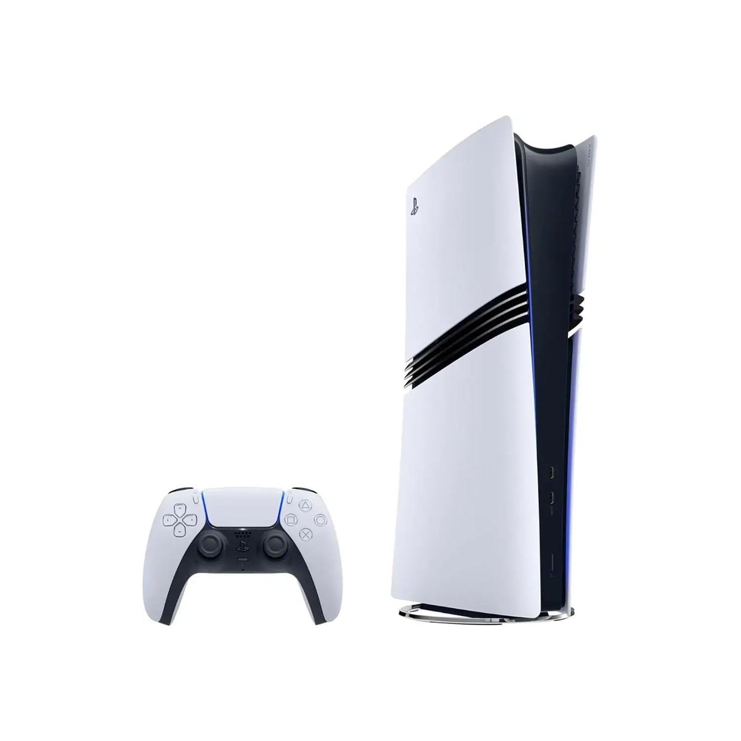 Sony PlayStation 5 Pro 2TB SSD Digital Console with Two Controllers, White and Chroma Pearl DualSense and Dual Controller Charger - Flagship PS5 Pro Console