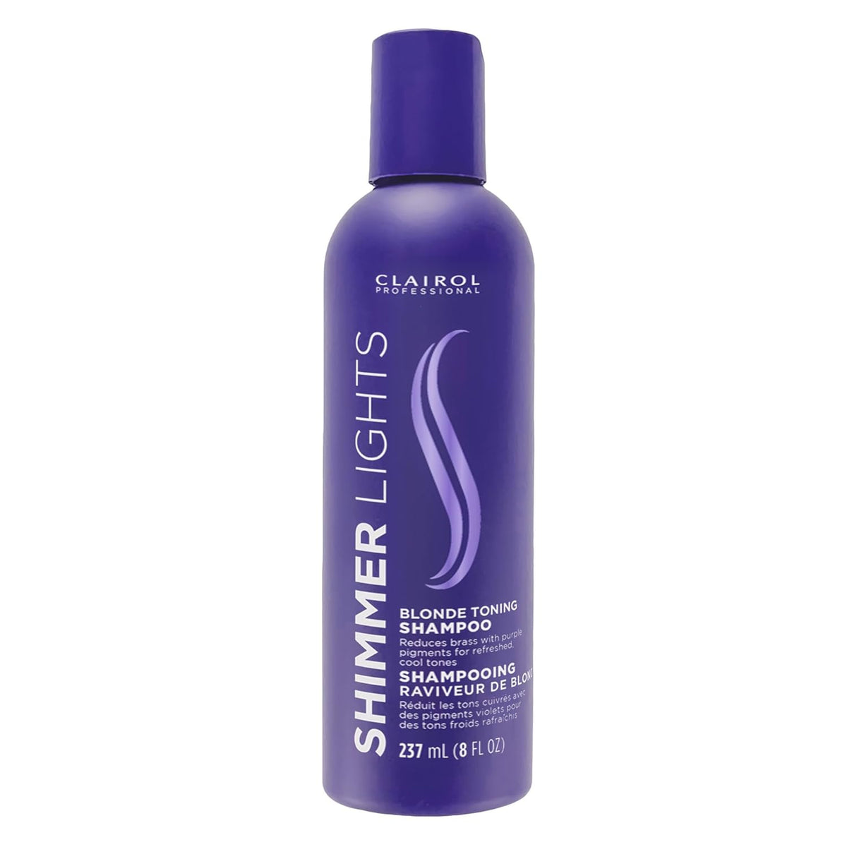 Clairol Professional Shimmer Lights Purple Shampoo| Neutralizes Brass & Yellow Tones | For Blonde, Silver, Gray & Highlighted Hair