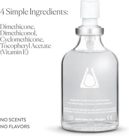 Uberlube Premium Silicone Lube (3.79 Fl Oz.) Unscented, Long Lasting Sex Lube, Waterproof, Ultra Smooth Performance, Personal Lubricant for Privacy & Toys, Vaginal & Anal Use, OBGYN Recommended