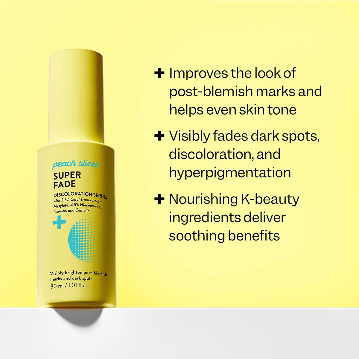 Peach Slices - Super Fade Discoloration Serum for Face (1.01 oz) - Dark Spots, Hyperpigmentation, Uneven Skin - Niacinamide Serum - Tranexamic Acid - Vegan & Cruelty Free - Korean Skin Care & Beauty