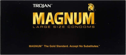 TROJAN Magnum Lubricated Large Condoms, Comfortable and Smooth Lubricated, America’s Number One Condom, 36 Count Pack