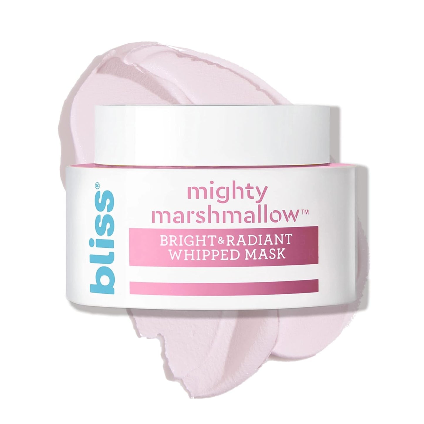 Bliss Mighty Marshmallow + Vitamin C Whipped Mask - Brighten & Hydrate Skin with Marshmallow Root, Vitamin C Powerhouse Blend, Zinc PCA and Olive Leaf Extract - 1.7 Oz