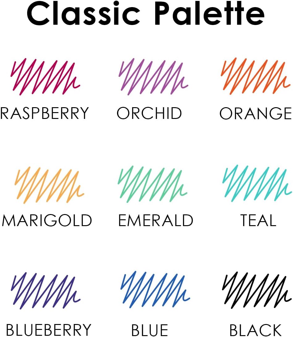 Grabie Erasable Gel Pens, Medium Point 0.7 mm Erasable Pens, Make Mistakes Disappear for Drawing Writing Planner, Pack of 9 Assorted Colors