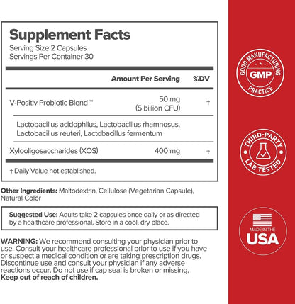 O Positiv URO Vaginal Probiotics for Women pH Balance with Prebiotics & Lactobacillus – Vaginal Health Supplement – Promote Healthy Vaginal Odor & Flora, 60 Count (Pack of 1), 1 Month Supply