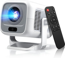 1080P Portable Projector, 180 ANSI Lumens LED Mini Projector, 0.8:1 Short Throw, Auto Focus & Keystone, WiFi6 & BT5.4, Android 11, Home Theater Outdoor Movie Projector Compatible with HDMI/USB/Airplay