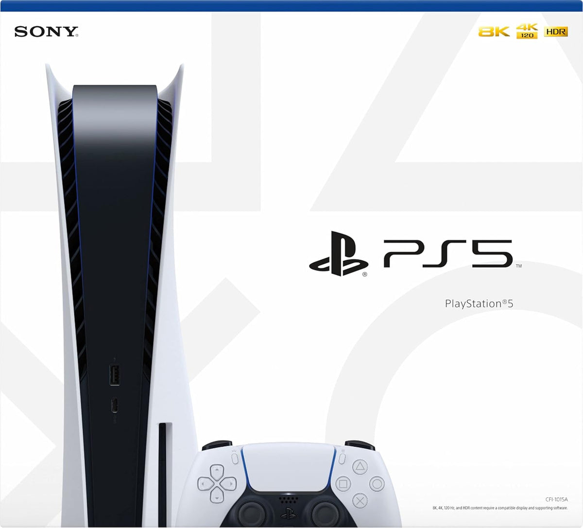 Playstation 5 Disc Version PS5 Console - 4K-TV Gaming, 16GB GDDR6 RAM, 8K Output, WiFi 6. Ultra.-.High Speed 825.GB SSD.- U Deal (Renewed)