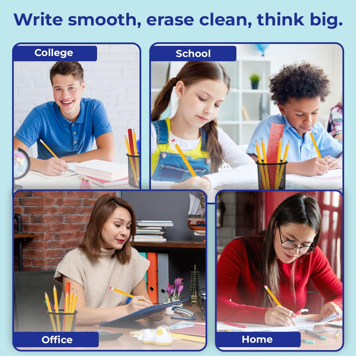 Rosmonde 210 Pack Pre Sharpened Pencils #2, Pencils With Top Erasers, Bulk School & Teacher Supplies, #2 HB, Pre Sharpened for Easy Use, Easy Hold Grip, Bulk Classroom & Office Supplies