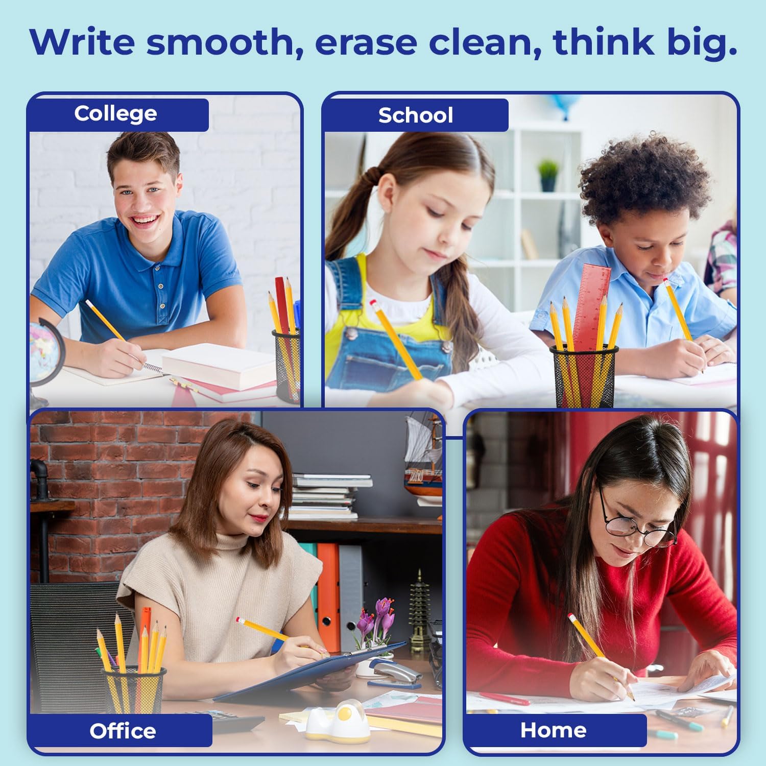 Rosmonde Pencils Bulk, 365 Pack, Pre Sharpened #2, Pencils Set, Easy Hold Grip With Erasers On Top, Sharpened #2 HB for Effortless Writing, Perfect for Classroom Use and Back to School Supplies