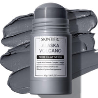 SKINTIFIC Deep Pore Cleansing Blackhead Remover Face Mask Stick, Mud Mask with Natural Alaska Volcano Clay, Gentle Exfoliating, Smoothing Skin, Non-Drying, Skincare Facial Mask