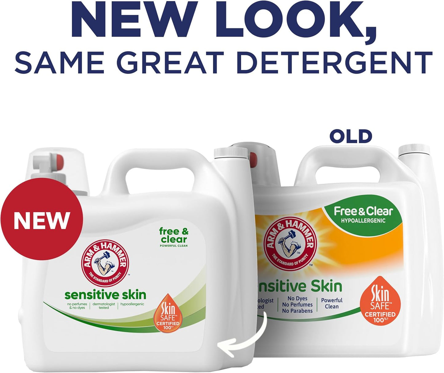 ARM & HAMMER Sensitive Skin Free Clear, 170 Loads Liquid Laundry Detergent, 170 Fl oz