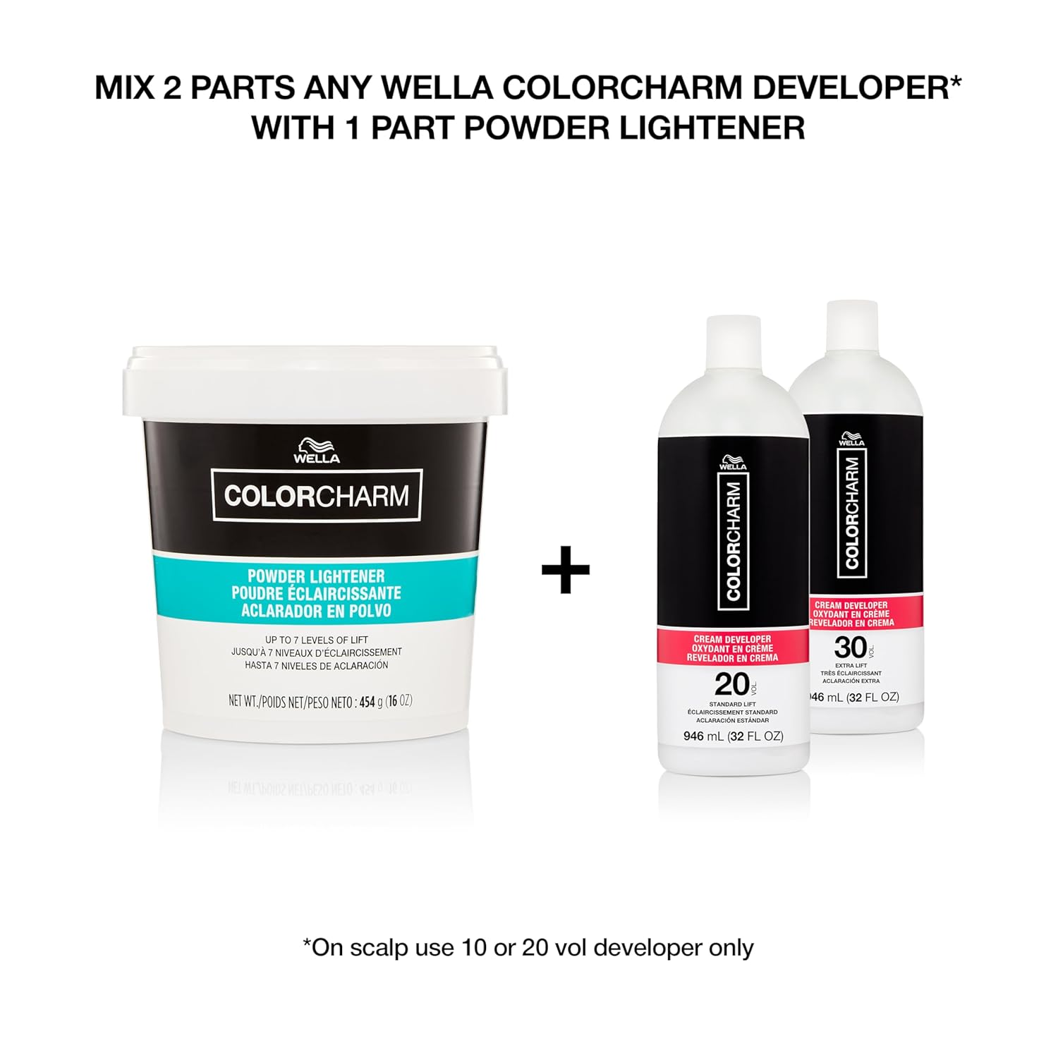 COLORCHARM Cream Hair Color Developers | For Activating Color, Highlighting, Gray Coverage, Blending, and Rich Multi-Dimensional End Results | Vegan | Various Sizes