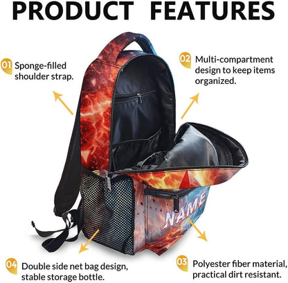 Boys School Backpack Personalized Shark Backpacks, 17 Inch Kids Back to School Gift Durable Cool Bookbag for Hiking Travel Camp