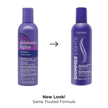Clairol Professional Shimmer Lights Purple Shampoo| Neutralizes Brass & Yellow Tones | For Blonde, Silver, Gray & Highlighted Hair