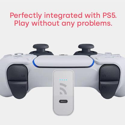 Remotto5 - Wireless Charger for PS5 Controller, Portable Battery for DualSense, Play While Charging, +12 Hours of Battery Life, PS5 Accessory