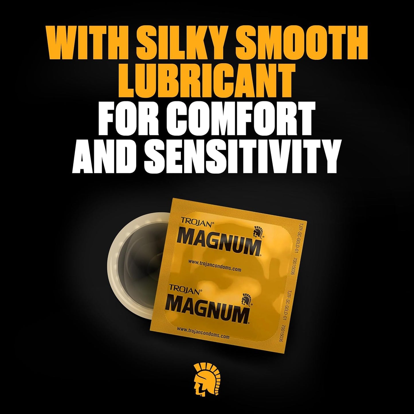 TROJAN Magnum Lubricated Large Condoms, Comfortable and Smooth Lubricated, America’s Number One Condom, 36 Count Pack