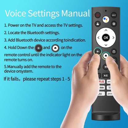 Replacement Remote Control for Hisense Smart Google TV，for Hisense Android/Google Smart TV Remote，with Voice Function