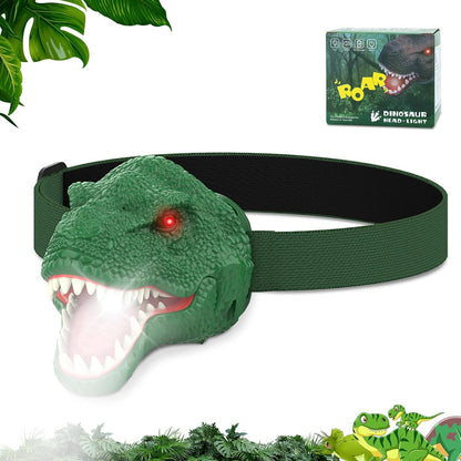 Nitigo Dinosaur Headlamp for Kids Flashlight Led Headlights Roar & Silent Mode, T-Rex Dinosaur Toys for Kids 3-5 4-6 5-7 6-8, Camping Gear, Easter Gifts for Boys Girls Adults