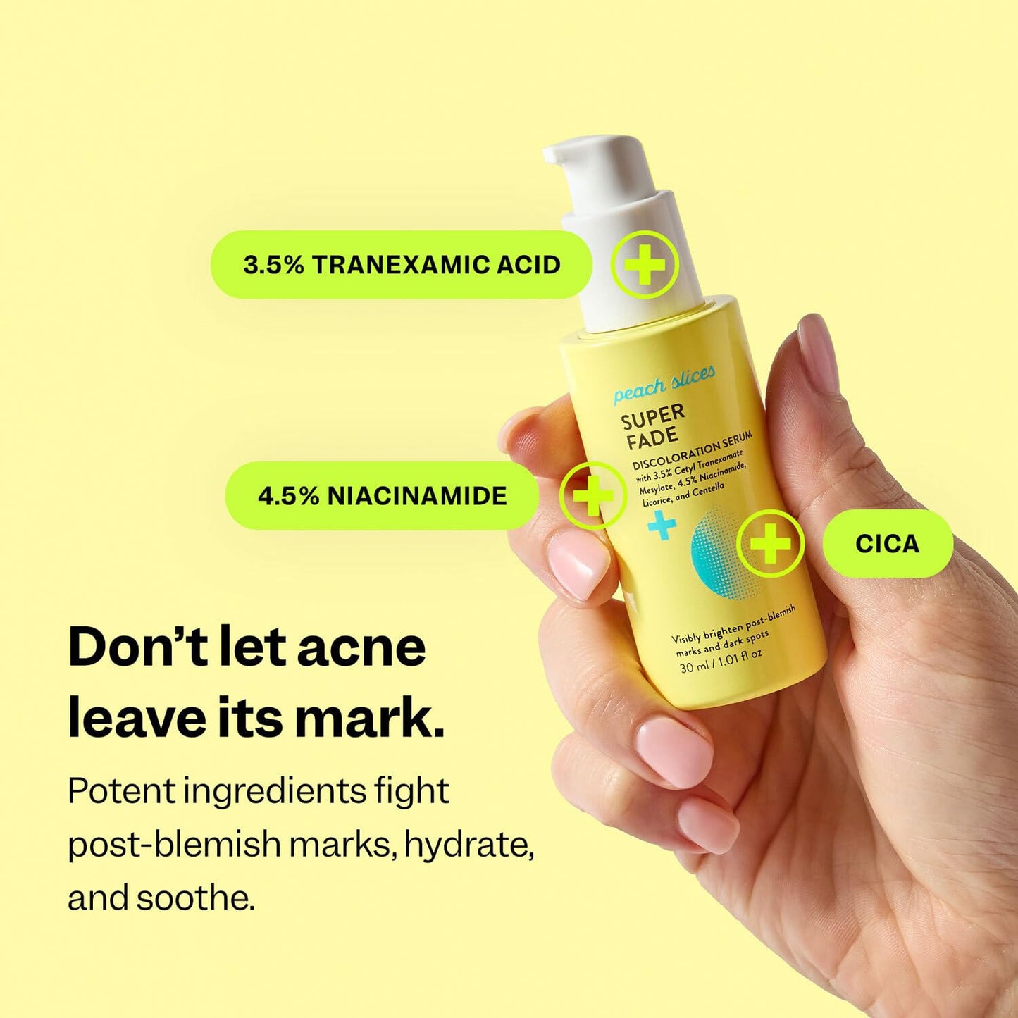 Peach Slices - Super Fade Discoloration Serum for Face (1.01 oz) - Dark Spots, Hyperpigmentation, Uneven Skin - Niacinamide Serum - Tranexamic Acid - Vegan & Cruelty Free - Korean Skin Care & Beauty