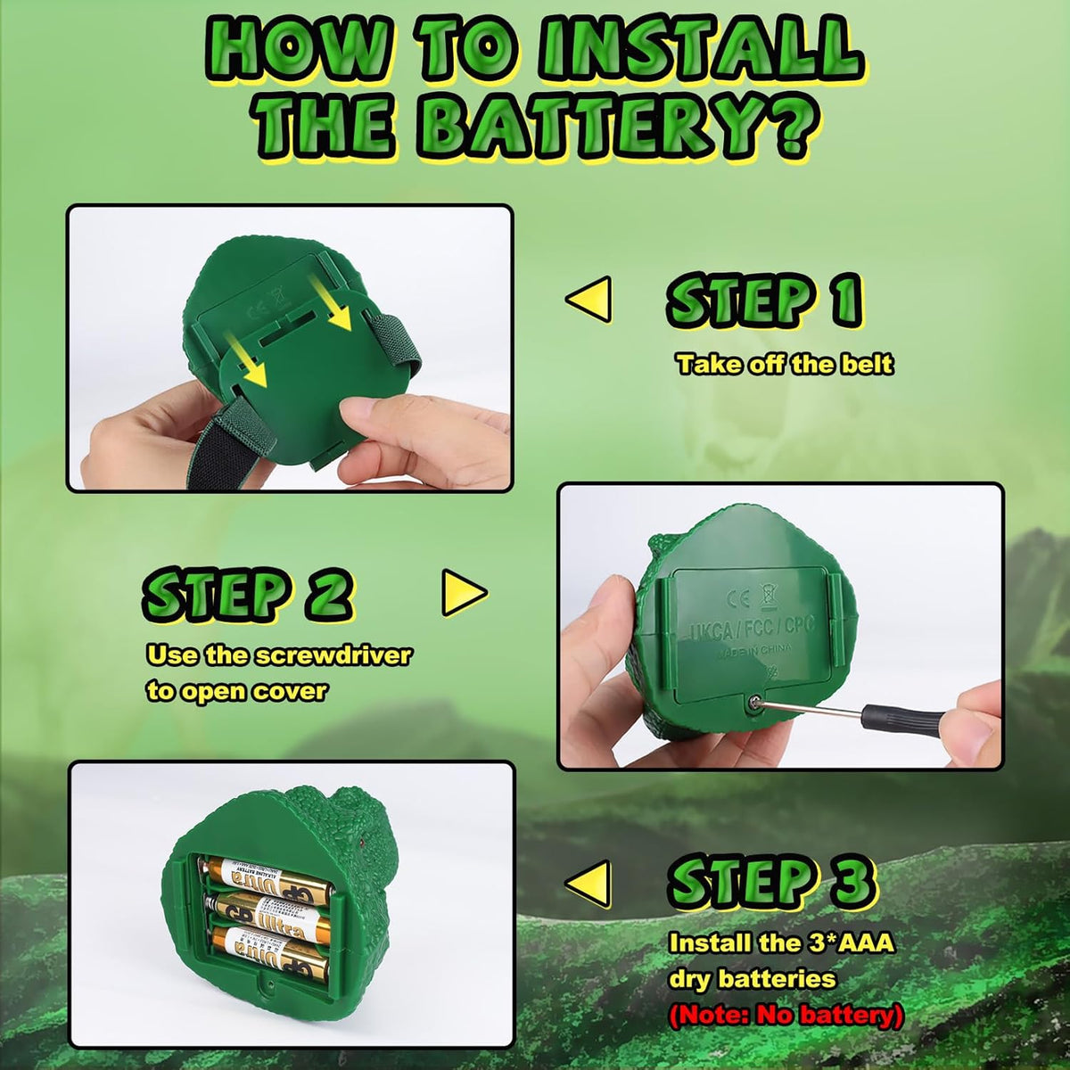 Nitigo Dinosaur Headlamp for Kids Flashlight Led Headlights Roar & Silent Mode, T-Rex Dinosaur Toys for Kids 3-5 4-6 5-7 6-8, Camping Gear, Easter Gifts for Boys Girls Adults