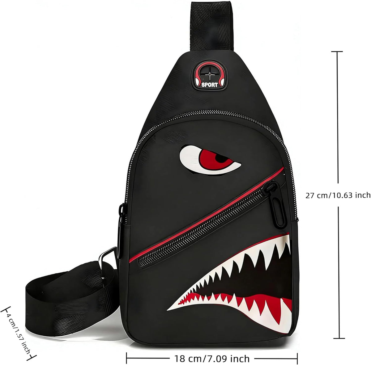 WRLDMCWLQ Shoulder Sling Crossbody Casual Chest Bag For Travel Sports Running Hiking