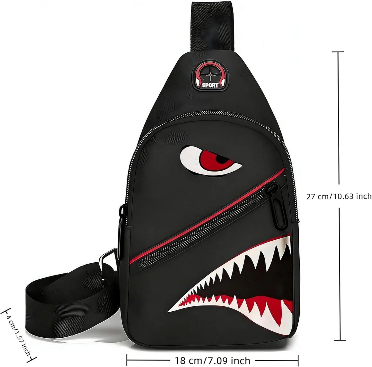 WRLDMCWLQ Shoulder Sling Crossbody Casual Chest Bag For Travel Sports Running Hiking