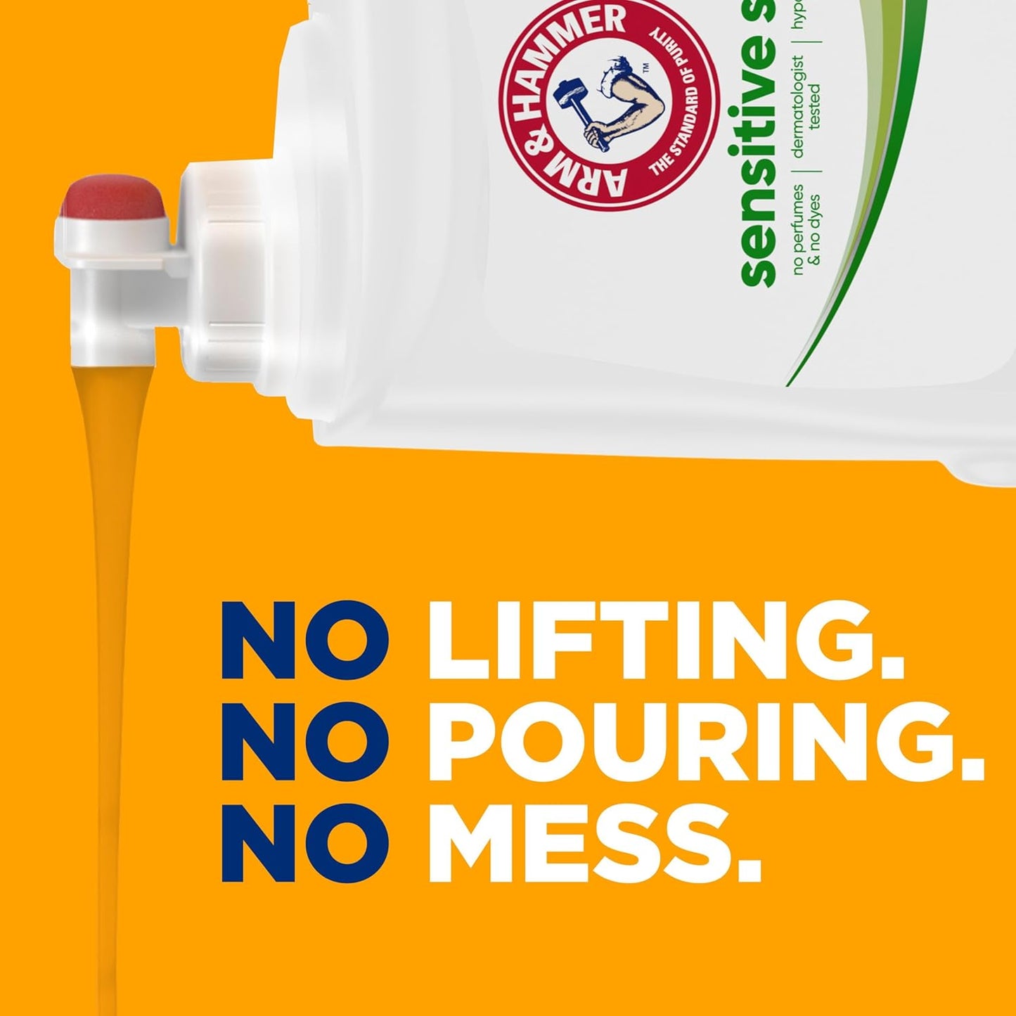ARM & HAMMER Sensitive Skin Free Clear, 170 Loads Liquid Laundry Detergent, 170 Fl oz