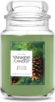 Yankee Candle Balsam & Cedar, Scented Candle, 22oz Large Jar with up to 150 Hour Burn Time, Giftable