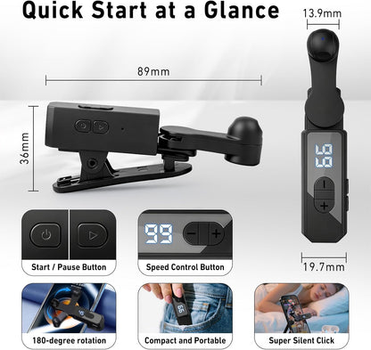Wireless Auto Clicker for iPhone, iPad & Android – Rechargeable Screen Tapper for TikTok, Live Streams, Likes, Games & Repetitive Tasks – 107 Adjustable Speeds for Social Media (Black, 2 Pack)