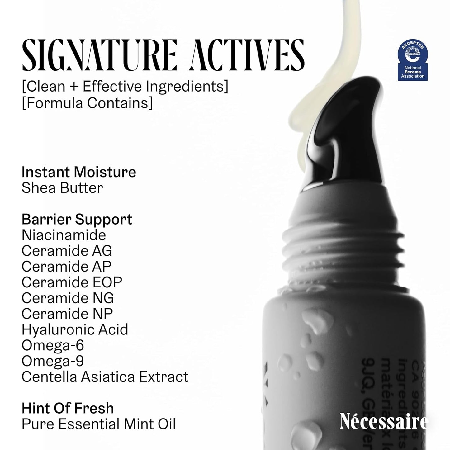 Nécessaire The Lip Balm | Hydrating Hyaluronic Acid Lip Balm for Women and Men, Mint Oil with Niacinamide + Essential Ceramides. Non-Comedogenic Lip Balm for Dry Lips – 15 ml / 0.5 fl oz