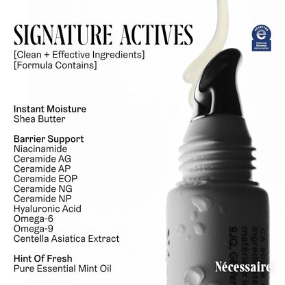 Nécessaire The Lip Balm | Hydrating Hyaluronic Acid Lip Balm for Women and Men, Mint Oil with Niacinamide + Essential Ceramides. Non-Comedogenic Lip Balm for Dry Lips – 15 ml / 0.5 fl oz