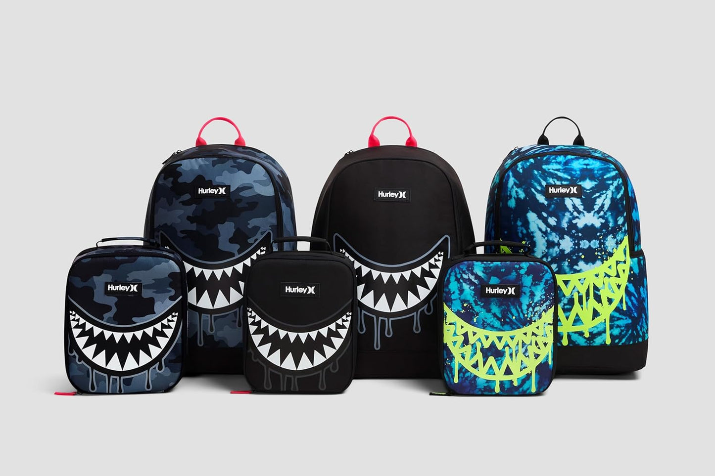 Hurley Unisex-Kids Graphic Backpack, Dark Grey Camo/Black, One Size