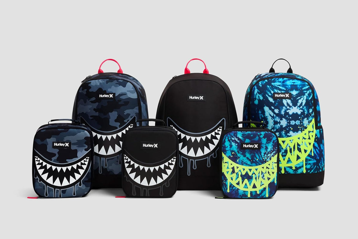 Hurley Unisex-Kids Graphic Backpack, Dark Grey Camo/Black, One Size