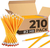 Rosmonde 210 Pack Pre Sharpened Pencils #2, Pencils With Top Erasers, Bulk School & Teacher Supplies, #2 HB, Pre Sharpened for Easy Use, Easy Hold Grip, Bulk Classroom & Office Supplies