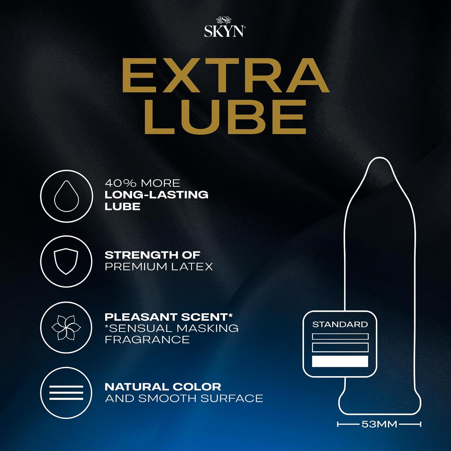 SKYN Elite Extra Lube Condoms – 36 Count – Ultra-Thin, Lubricated Latex-Free Condoms with Extra-Silky Lubricant