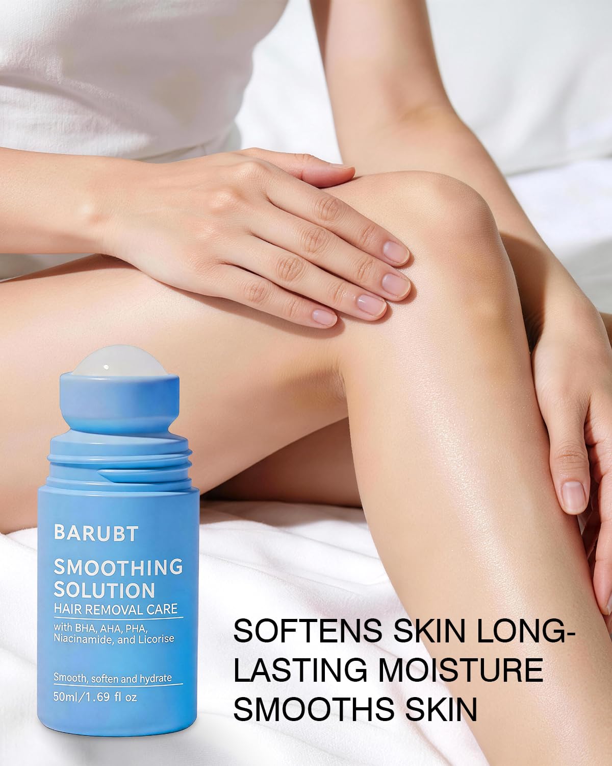 2PC Ingrown Hair Treatment Serum,Soothe redness & Hair Removal Aftercare | Suitable for Bikini Line,Underarms, Legs & Arms | Roller applicator,Cool and breathable,Non-sticky