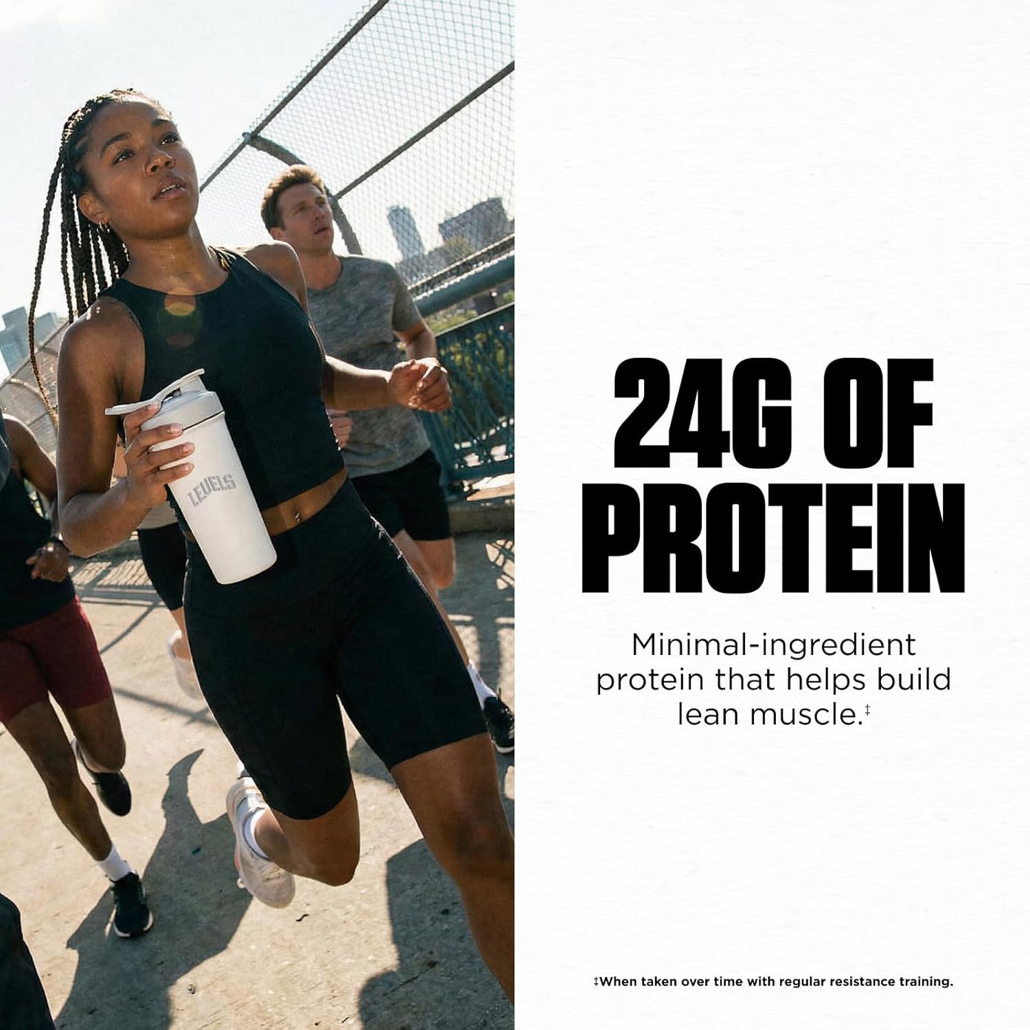 Levels Grass Fed Whey Protein Powder, No Artificials, 24G of Protein, Vanilla Bean, 2LB