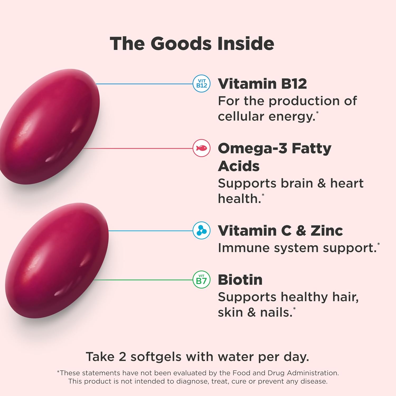 OLLY Ultra Strength Women's Multi Softgels, Overall Health and Immune Support, Omega-3s, Iron, Vitamins A, D, C, E, B12, Daily Multivitamin, 30 Day Supply - 60 Count