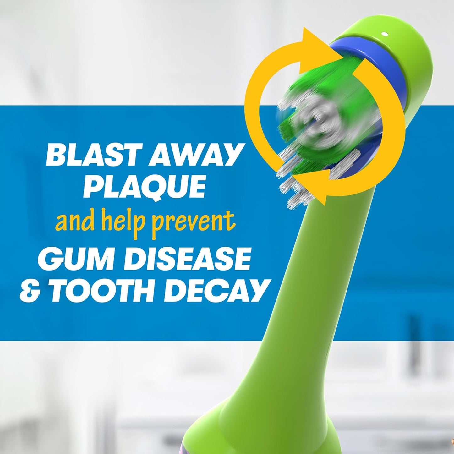 FIREFLY Clean N' Protect Teenage Mutant Ninja Turtles Power Toothbrush with 3D Character Cover, Soft Bristles, Battery Included, Ages 3+, 1+1