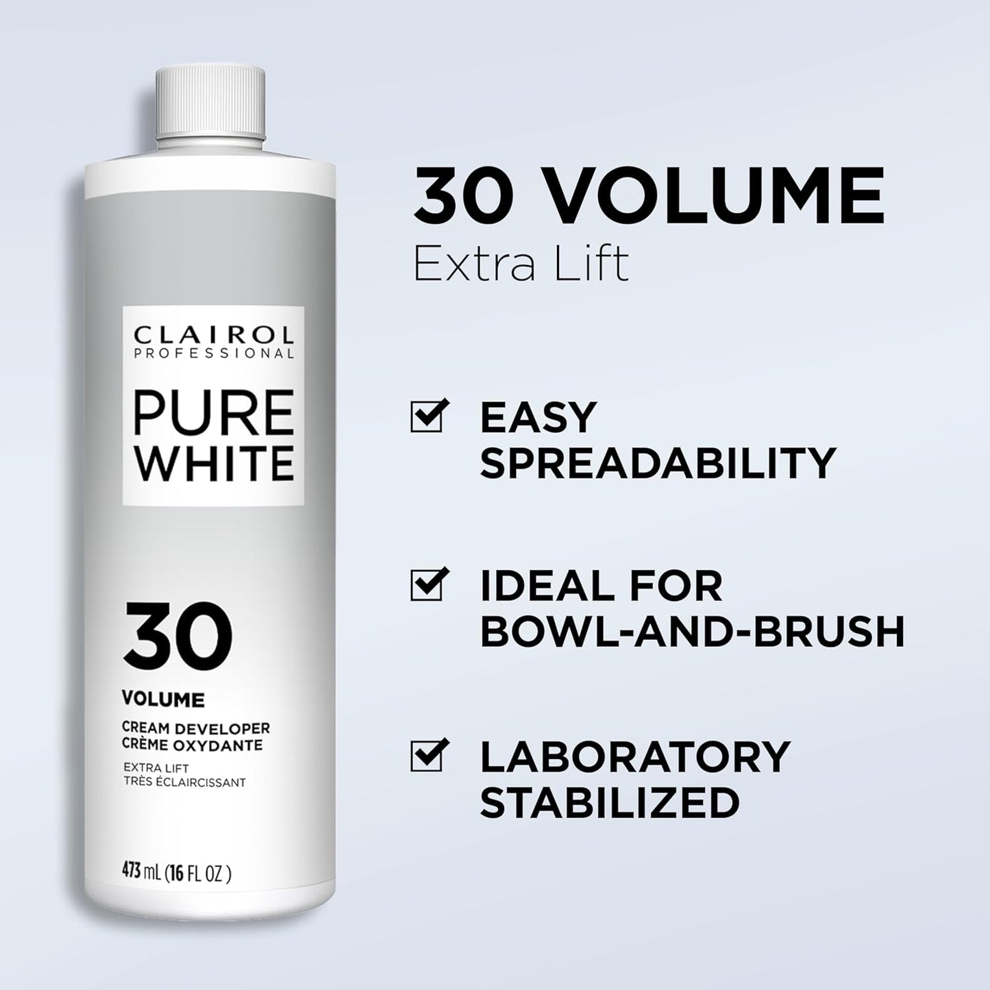 Clairol Professional Pure White 30 Volume Hair Developers for Lightening & Gray Coverage