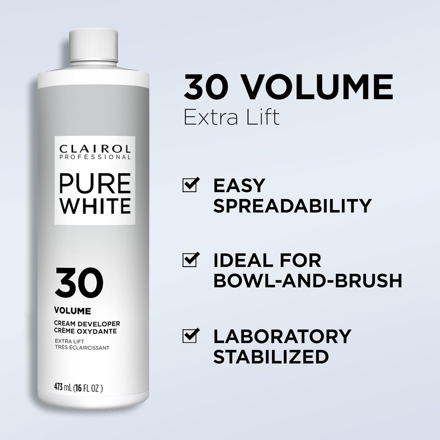Clairol Professional Pure White 30 Volume Hair Developers for Lightening & Gray Coverage