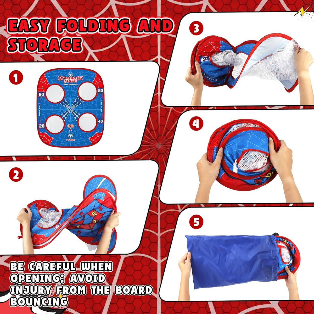 Spider Bean Bag Toss Game for Kids Age 4-8, Cornhole Board Outdoor Toys for Toddlers Party Carnival Outside Games Toy Christmas Birthday Gifts for Kid Boys Girls 3 4 5 6 7 8 9 Year Old