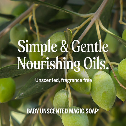 Dr. Bronner's Pure-Castile Magic Soap Liquid (Baby Unscented, 32 Ounce) – Made with Regenerative Organic Certified Oils – For Sensitive Skin, Babies, Face, Hair, Laundry, Dishes, Hand Soap & Body Wash