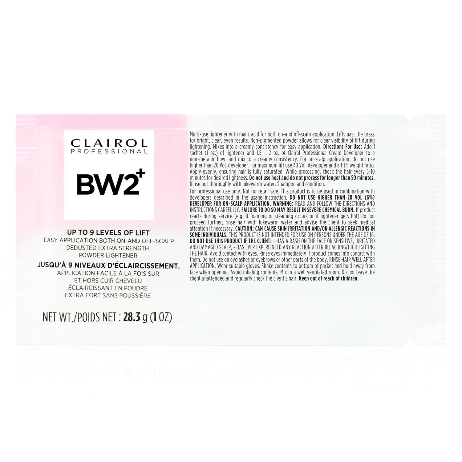 Clairol Professional BW2+ Extra Strength Powder Lightener, Up to 9 Levels of Lift for Hair Highlights & Lightening