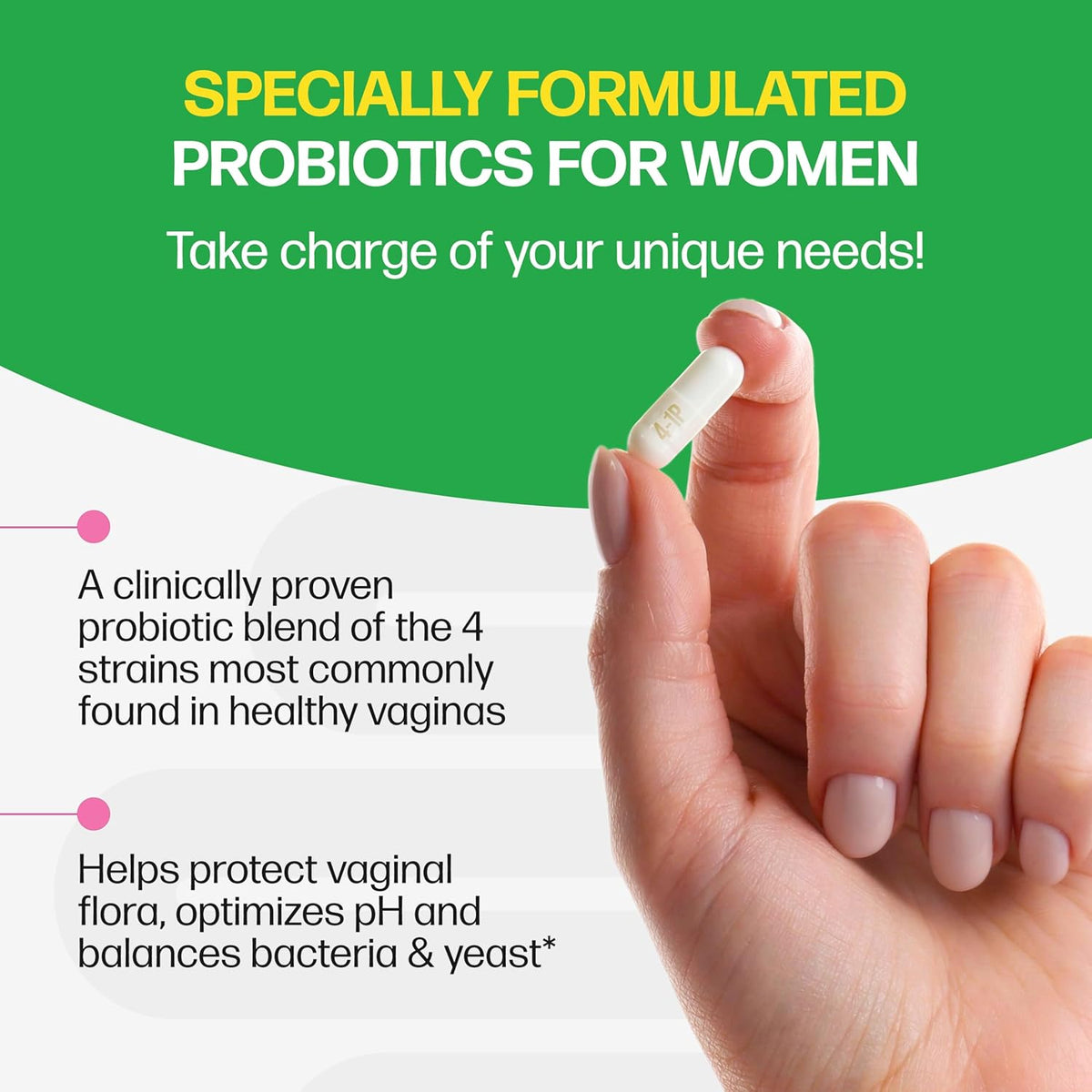 Culturelle Probiotics for Women with Prebiotics - 4-in-1 for Vaginal, Digestive, Urinary & Immune Health - pH Balance, Bloating & Gas Relief - Daily Vegetarian Capsules, Non-GMO - 30 Count