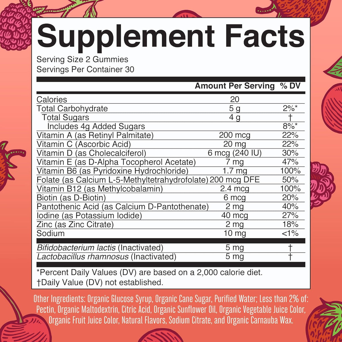 MARYRUTH'S Kids Vitamins USDA Organic | Multivitamin Gummies + Postbiotics for Ages 4+ | Multivitamin for Kids with Lactobacillus Rhamnosus | Children’s Vitamins | Vegan | Non-GMO | 60 Count